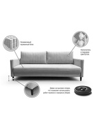 Диван "СТРАЙП" Ткань Вивальди 3 бежевый  (артикул 10901807)  большой выбор товаров оптом и в розницу по низким ценам с доставкой