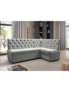 Кухонный угол "ПРИЗМА КАРЕТНАЯ СТЯЖКА" Ткань Вивальди 14 светло-серый  (артикул 10901815)  большой выбор товаров оптом и в розницу по низким ценам с доставкой