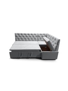 Кухонный угол "ПРИЗМА КАРЕТНАЯ СТЯЖКА" Ткань Вивальди 14 светло-серый  (артикул 10901815)  большой выбор товаров оптом и в розницу по низким ценам с доставкой