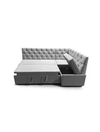 Кухонный угол "ПРИЗМА КАРЕТНАЯ СТЯЖКА" Ткань Вивальди 34 графит  (артикул 10901817)  большой выбор товаров оптом и в розницу по низким ценам с доставкой