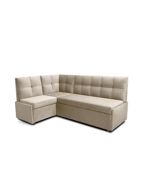 Кухонный угол «Призма Клетка», ткань вивальди 3, цвет бежевый