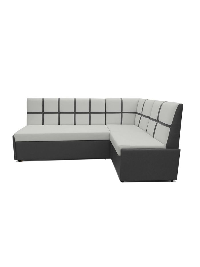 Кухонный угол «Призма Ремни», ткань вивальди 14/вивальди 34, цвет светло-серый/графит - Фото 1