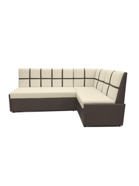 Кухонный угол «Призма Ремни», ткань вивальди 3/вивальди 8, цвет бежевый/шоколад