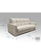 Диван прямой «РЭЙ КЛЕТКА 2000», ткань вивальди 3, цвет бежевый  (артикул 10901833)  большой выбор товаров оптом и в розницу по низким ценам с доставкой