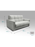 Диван "РЭЙ КЛЕТКА 1600" Ткань Вивальди 14 светло-серый 10901843