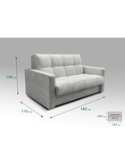 Диван "РЭЙ КЛЕТКА 1400" Ткань Вивальди 14 светло-серый 10901844