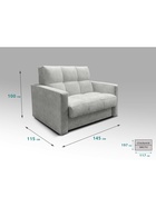 Диван "РЭЙ КЛЕТК 1200" Ткань Вивальди 14 светло-серый 10901845