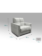 Диван "РЭЙ КЛЕТКА 700" Ткань Вивальди 14 светло-серый 10901847