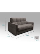 Диван прямой «РЭЙ КЛЕТКА 1400», ткань вивальди 8, цвет шоколад - Фото 2