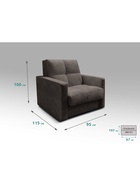 Диван прямой «РЭЙ КЛЕТКА 700», ткань вивальди 8, цвет шоколад  (артикул 10901863)  большой выбор товаров оптом и в розницу по низким ценам с доставкой