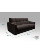 Диван прямой «РЭЙ КЛЕТКА 2000», ткань вивальди 10, цвет кофе  (артикул 10901864)  большой выбор товаров оптом и в розницу по низким ценам с доставкой