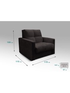 Диван прямой «РЭЙ КЛЕТКА 900», ткань вивальди 10, цвет кофе - Фото 2