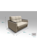 Диван прямой «РЭЙ КЛЕТКА 1200», с МДФ, ткань вивальди 3, цвет бежевый  (артикул 10901876)  большой выбор товаров оптом и в розницу по низким ценам с доставкой