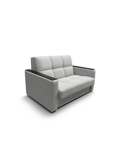 Диван прямой «РЭЙ КЛЕТКА 1200», с МДФ, ткань вивальди 14, цвет светло-серый