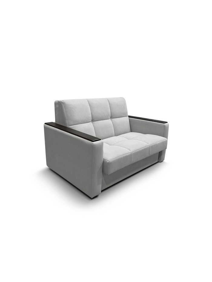 Диван прямой «РЭЙ КЛЕТКА 1200», с МДФ, ткань вивальди 14, цвет светло-серый