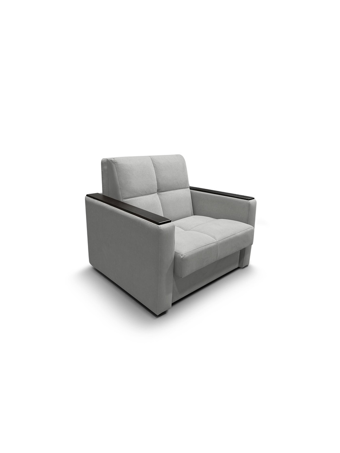 Диван прямой «РЭЙ КЛЕТКА 700», с МДФ, ткань вивальди 14, цвет светло-серый - Фото 1