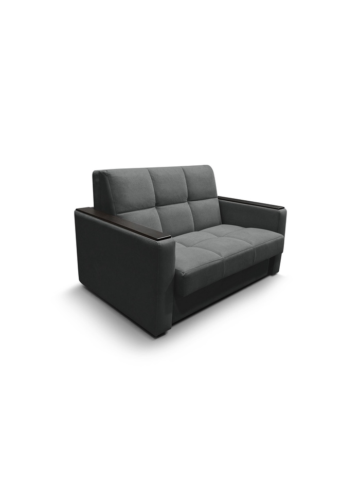 Диван прямой «РЭЙ КЛЕТКА 1200», с МДФ, ткань вивальди 34, цвет графит