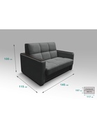 Диван "РЭЙ КЛЕТК 1200" с МДФ Ткань Вивальди 34 графит 10901892