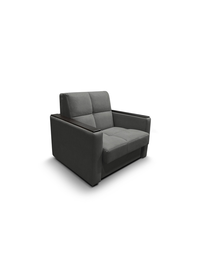 Диван прямой «РЭЙ КЛЕТКА 700», с МДФ, ткань вивальди 34, цвет графит - Фото 1