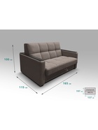 Диван "РЭЙ КЛЕТКА 1400" с МДФ Ткань Вивальди 8 шоколад 10901898