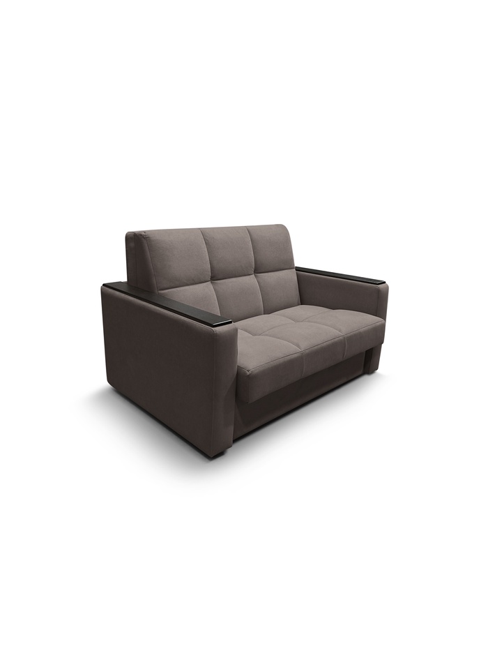 Диван прямой «РЭЙ КЛЕТКА 1200», с МДФ, ткань вивальди 8, цвет шоколад