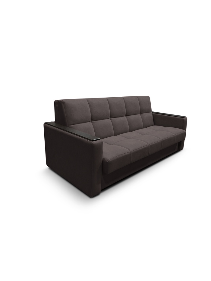 Диван прямой «РЭЙ КЛЕТКА 1800», с МДФ, ткань вивальди 10, цвет кофе