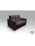 Диван "РЭЙ КЛЕТК 1200" с МДФ Ткань Вивальди 10 кофе 10901907