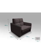 Диван "РЭЙ КЛЕТКА 900" с МДФ Ткань Вивальди 10 кофе 10901908