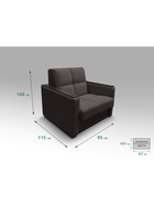 Диван "РЭЙ КЛЕТКА 700" с МДФ Ткань Вивальди 10 кофе 10901909