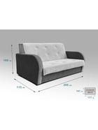 Диван "РЭЙ 1800" Ткань Вивальди 14 светло-серый/Вивальди 34 графит 10901919