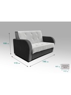 Диван "РЭЙ 1200" Ткань Вивальди 14 светло-серый/Вивальди 34 графит 10901923