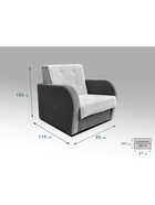 Диван прямой «РЭЙ 700», ткань вивальди 14/вивальди 34, цвет светло–серый/графит  (артикул 10901925)  большой выбор товаров оптом и в розницу по низким ценам с доставкой