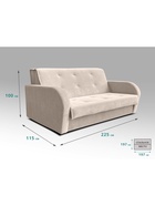 Диван "РЭЙ 2000" Ткань Вивальди 3 бежевый 10901926