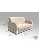 Диван "РЭЙ 1600" Ткань Вивальди 3 бежевый 10901928