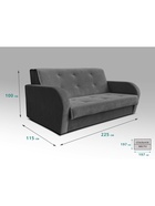 Диван "РЭЙ 2000" Ткань Вивальди 34 графит 10901934