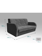 Диван "РЭЙ 1800" Ткань Вивальди 34 графит 10901935