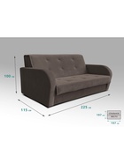 Диван "РЭЙ 2000" Ткань Вивальди 8 шоколад 10901942