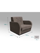 Диван прямой «РЭЙ 900», ткань вивальди 8, цвет шоколад - Фото 2