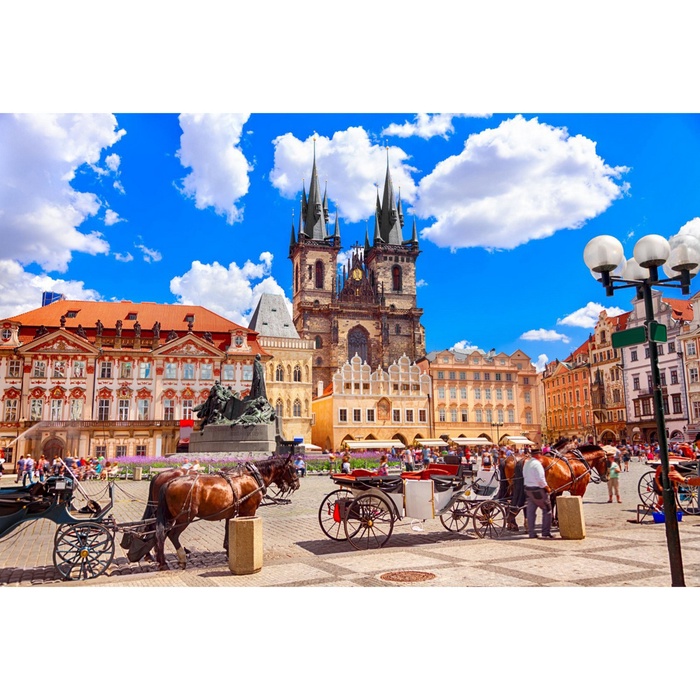 УЦЕНКА Картина по номерам 40×50 см, 20 цветов «Пражская площадь» - Фото 1