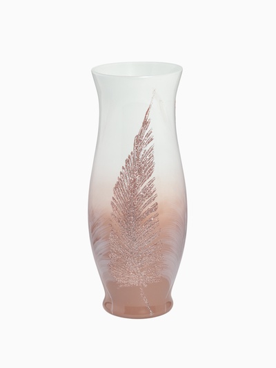 Ваза «Золотые листья», h=30 см, d=12 см, стекло