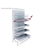 УЦЕНКА Полка для стеллажа, 50×125 см, перфорированная, шаг 2.5 см, цвет белый - Фото 6