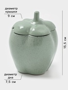 Горшок для запекания Борисовская керамика «Перец», 650 мл, зеленый - Фото 3