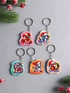 Набор брелоков для ключей на кольце «Новый год. Скакуны», 5 шт., 4.5 см - Фото 1