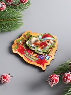 Магнит на холодильник 3D «Конь новогодний. Счастливых моментов», 7?6.5 см (комплект 4 шт) - фото 52333715