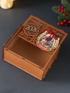 Деревянная шкатулка подарочная «Год Лошади 2026», упаковка с подковой, 23×18×10.5 см - Фото 5