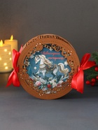 Деревянная шкатулка подарочная «Новогоднего настроения», упаковка, 18.5×19.5×7.5 см - Фото 1