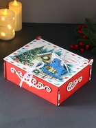 Деревянная шкатулка подарочная «С Новым Годом», упаковка с фигуркой, 24×20×9 см - Фото 4