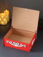 Деревянная шкатулка подарочная «С Новым Годом», упаковка с фигуркой, 24×20×9 см - фото 53096581