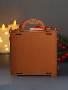 Деревянная копилка для денег подарочная «Лошадка с ёлкой», для купюр, монет, 16.5×16×9.5 см - Фото 3