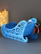 Деревянная шкатулка подарочная «Сани», с магнитом, подставка, 23×10×14 см, синий - Фото 3